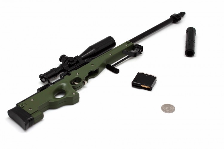 Модель сувенирная в виде оружия Microgun XL AWP Снайперская винтовка Хаки