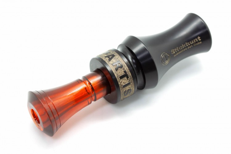 Манок духовой на утку крякву Stickhunt ArtCalls Partisan 2 лепестка Виски / Чёрный