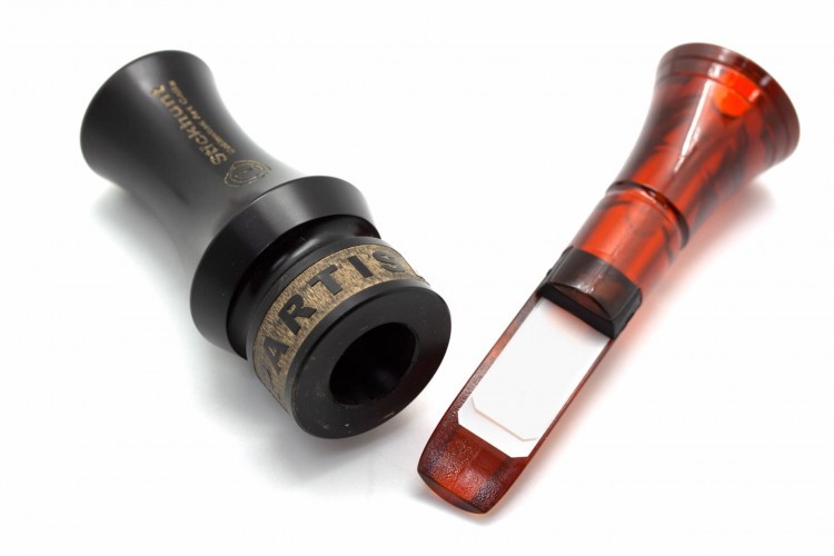 Манок духовой на утку крякву Stickhunt ArtCalls Partisan 2 лепестка Виски / Чёрный