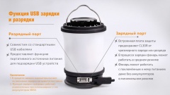 Фонарь кемпинговый Fenix CL30R Свет - Белый (Холодный) 650 lm 35 м Черный