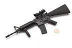 Модель сувенирная в виде оружия Microgun L M4A1 RIS с ручкой стандартный приклад оптический прицел