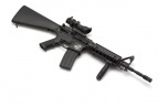 Модель сувенирная в виде оружия Microgun L M4A1 RIS с ручкой стандартный приклад оптический прицел