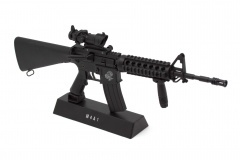 Модель сувенирная в виде оружия Microgun L M4A1 RIS с ручкой стандартный приклад оптический прицел
