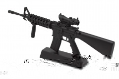 Модель сувенирная в виде оружия Microgun L M4A1 RIS с ручкой стандартный приклад оптический прицел