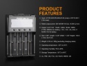 Зарядное устройство Fenix ARE-А4 на 4 канала с LCD дисплеем