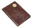 Обложка для паспорта Пергама Утка из натуральной кожи Коричневый