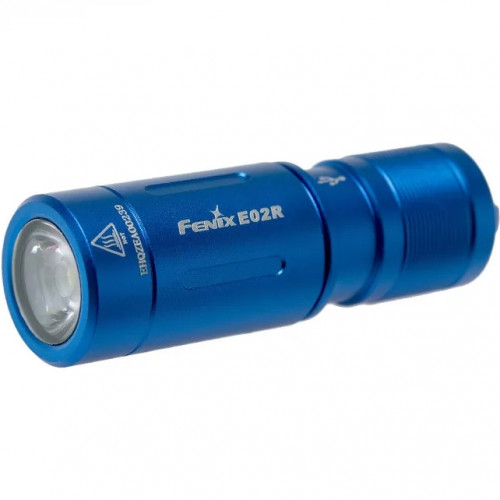 Фонарь-брелок Fenix E02R Свет - Белый (Холодный) 200 lm 49 м Синий