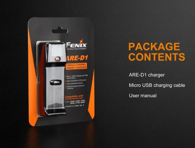Зарядное устройство Fenix ARE-D1 на 1 канал с функцией PowerBank