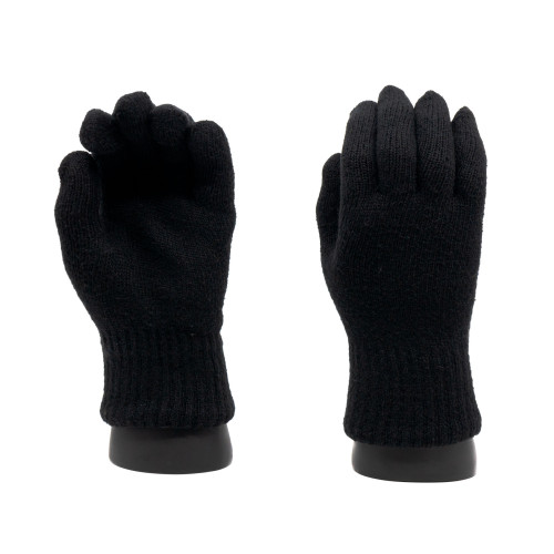 Перчатки тактические RusForce AnyDay 2 зимние вязанные двойные полноразмерные Чёрный