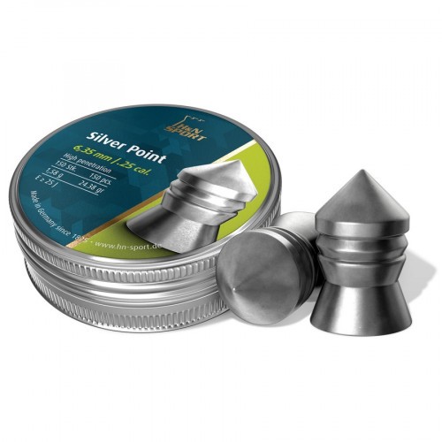 Пульки для пневматики HN Silver Point Остроконечные 6.35 мм 1.58 г (150 шт)