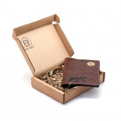 Обложка для паспорта Пергама Медведь из натуральной кожи Коричневый