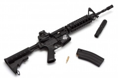 Модель сувенирная в виде оружия Microgun L M4A1 RIS телескопический приклад стандартный прицел