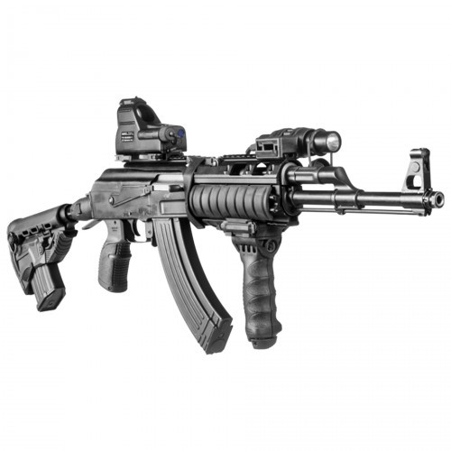 Приклад телескопический Fab Defense GK-MAG с отсеком для магазина Чёрный