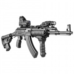 Приклад телескопический Fab Defense GK-MAG с отсеком для магазина Чёрный