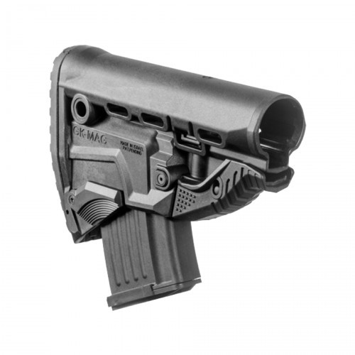 Приклад телескопический Fab Defense GK-MAG с отсеком для магазина Чёрный