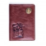 Обложка для паспорта Пергама Лось из натуральной кожи Коричневый