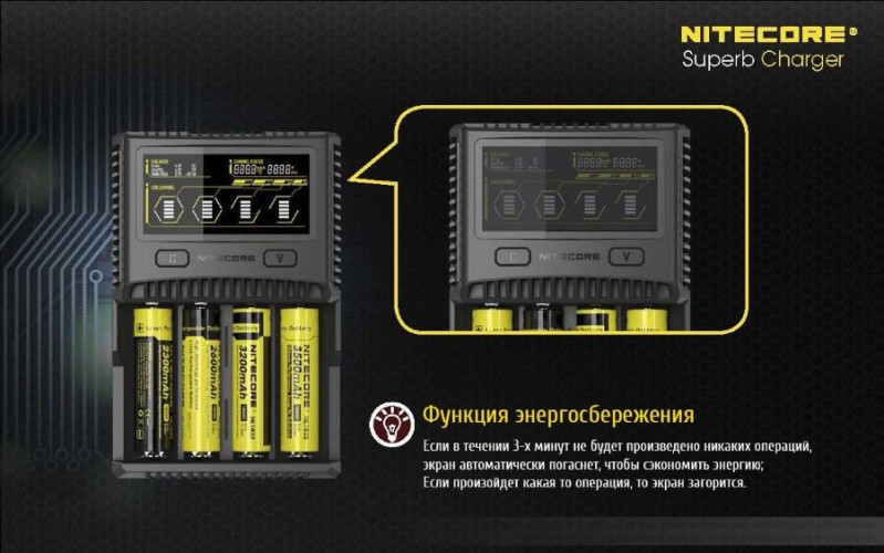 Зарядное устройство Nitecore SC4 на 4 канала