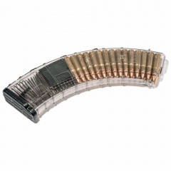 Магазин Pufgun SGA762 для АК / ВПО / Сайга 7.62х39 без сухаря (для оружия с сухарем) на 40 патронов Прозрачный