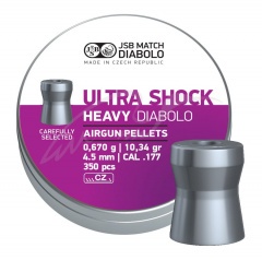 Пульки для пневматики JSB Ultra Shock Heavy Экспансивные 4.5 мм 0.67 г (350 шт)