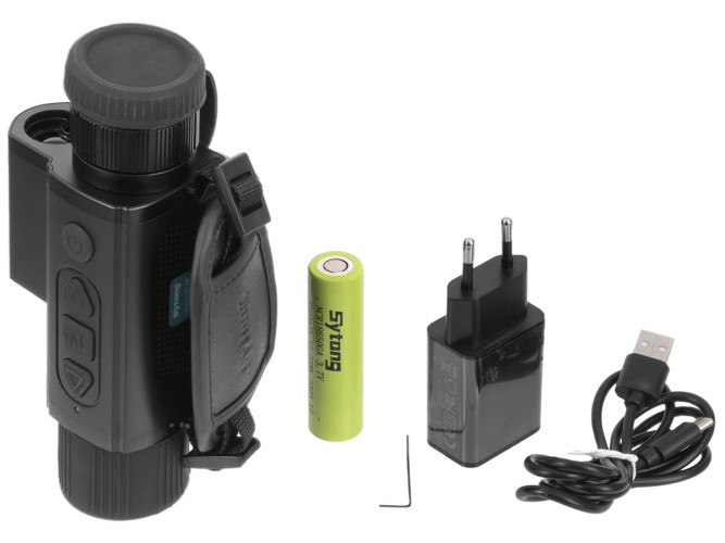 Тепловизионный монокуляр Sytong XS03-35LRF x2.8/5.6/11.2/22.4, 384х288 лазерный дальномер,o35мм, обнаруж.1750м, 417г