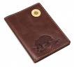 Обложка для паспорта Пергама Кабан из натуральной кожи Коричневый
