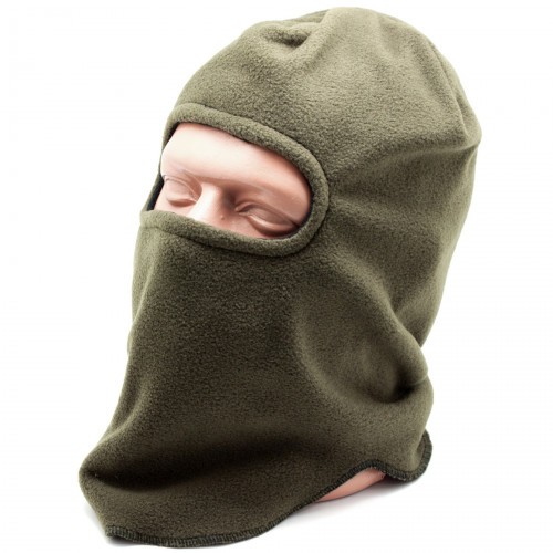Маска балаклава Стикхант Диверсант зимняя флисовая 1 отверстие с защитой дыхательных путей Хаки