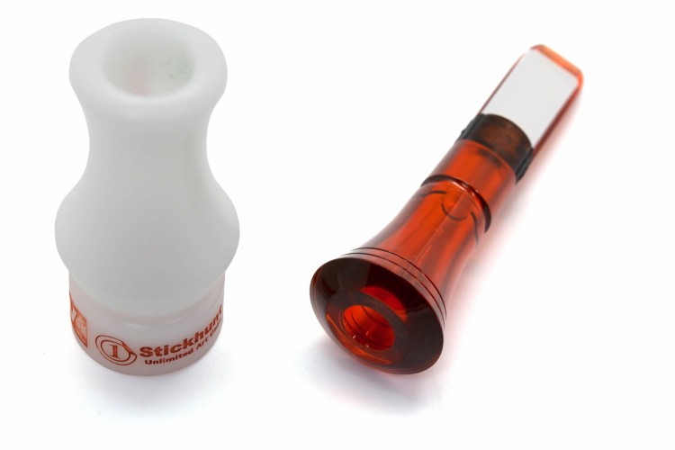 Манок духовой на утку крякву Stickhunt ArtCalls Utkalov 2 лепестка Виски / Белый