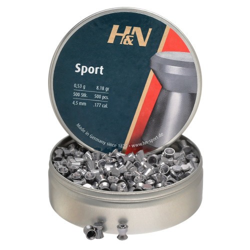 Пульки для пневматики HN Sport Полусферические 4.5 мм 0.53 г (500 шт)
