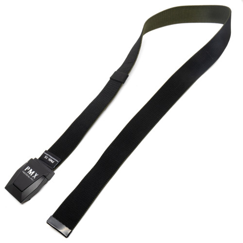 Ремень брючный PMX-15 с металлической застёжкой Чёрно-зеленый