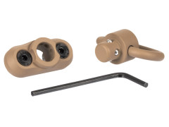 Антабка быстросъёмная ShotTime QD на M-LOK для ремня 3.2 cм песочный