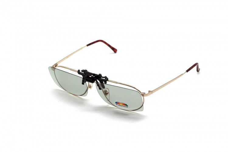 Клипон на очки Azuza А17 с поляризацией Polarized Зеркально-серые 50%