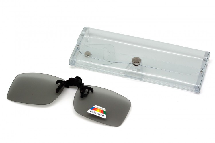 Клипон на очки Azuza А17 с поляризацией Polarized Зеркально-серые 50%