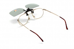 Клипон на очки Azuza А17 с поляризацией Polarized Зеркально-серые 50%