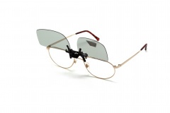 Клипон на очки Azuza А17 с поляризацией Polarized Зеркально-серые 50%