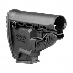 Приклад телескопический Fab Defense GL-MAG с отсеком для магазина Чёрный