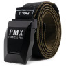 Ремень брючный PMX-15 с металлической застёжкой Чёрно-песочный