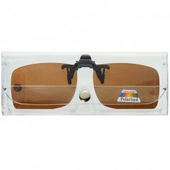 Клипон на очки Azuza А15 с поляризацией Polarized Коричневые 23%