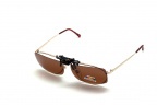 Клипон на очки Azuza А15 с поляризацией Polarized Коричневые 23%