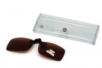 Клипон на очки Azuza А15 с поляризацией Polarized Коричневые 23%
