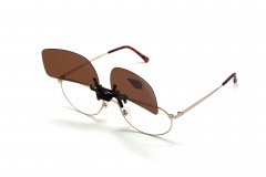 Клипон на очки Azuza А15 с поляризацией Polarized Коричневые 23%