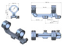 Кронштейн-моноблок Vector Optics 1-Piece Extended Picatinny AR Mount на Picatinny D=30 мм H=38 мм 20 MOA Черный