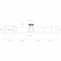 Прицел оптический Hawke Vantage 4X32 SFP FP WP (14100) Сетка Duplex (30/30)