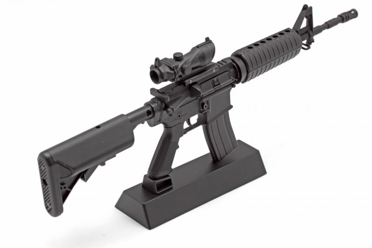 Модель сувенирная в виде оружия Microgun L M4A1 штурмовой приклад оптический прицел