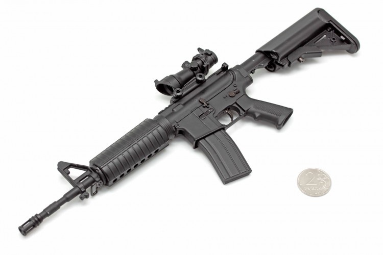 Модель сувенирная в виде оружия Microgun L M4A1 штурмовой приклад оптический прицел