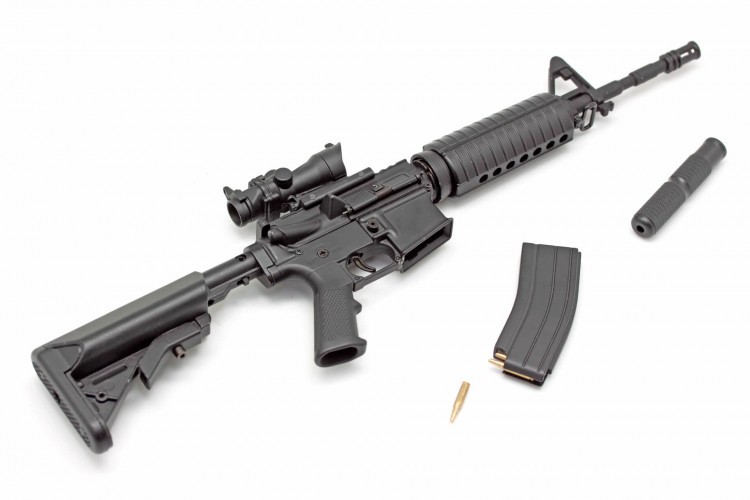 Модель сувенирная в виде оружия Microgun L M4A1 штурмовой приклад оптический прицел