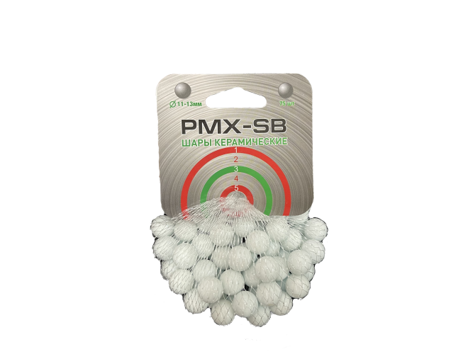 Шарики для рогаток PMX SB D=12 мм 2,8 г Керамика 75 шт