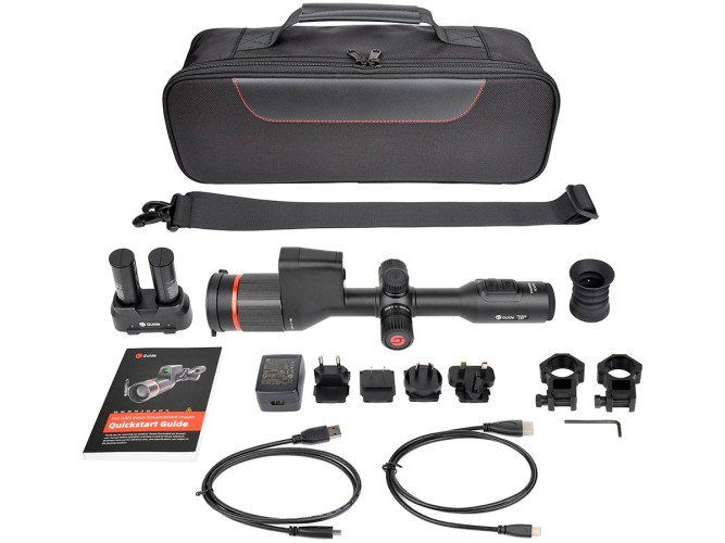 Прицел тепловизионный Guide TU451 LRF 3,78x-15,12x, 400x300 12um, o50мм, обн. 2000м, на кольца 30мм, до 12ч, IP67, 1250г