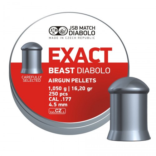 Пульки для пневматики JSB Exact Beast Полусферические 4.5 мм 1.05 гр (250 шт)