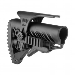 Приклад телескопический Fab Defense GLR-16 PCP с упором для щеки и планкой Picatinny Чёрный