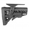 Приклад телескопический Fab Defense GLR-16 PCP с упором для щеки и планкой Picatinny Чёрный